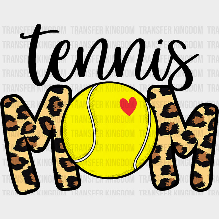 Tennis Mom, Leopard Print - Tennis DTF Transfers