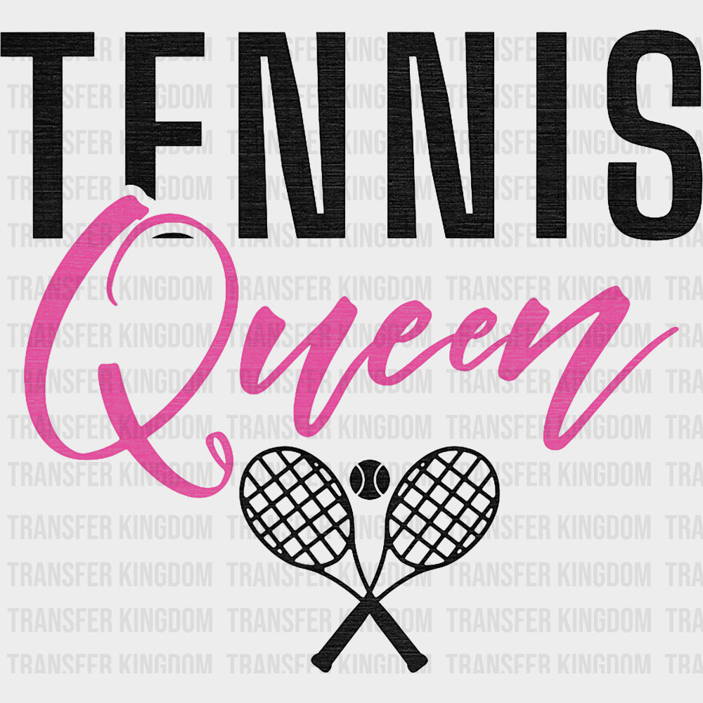 Tennis Queen Pink Design - Tennis DTF Transfers Adult Unisex - S & M (10’’) / Dark Color Design (See Imaging)