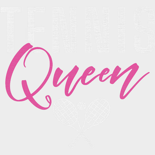 Tennis Queen Pink Design - Tennis DTF Transfers Adult Unisex - S & M (10’’) / Light Color Design (See Imaging)