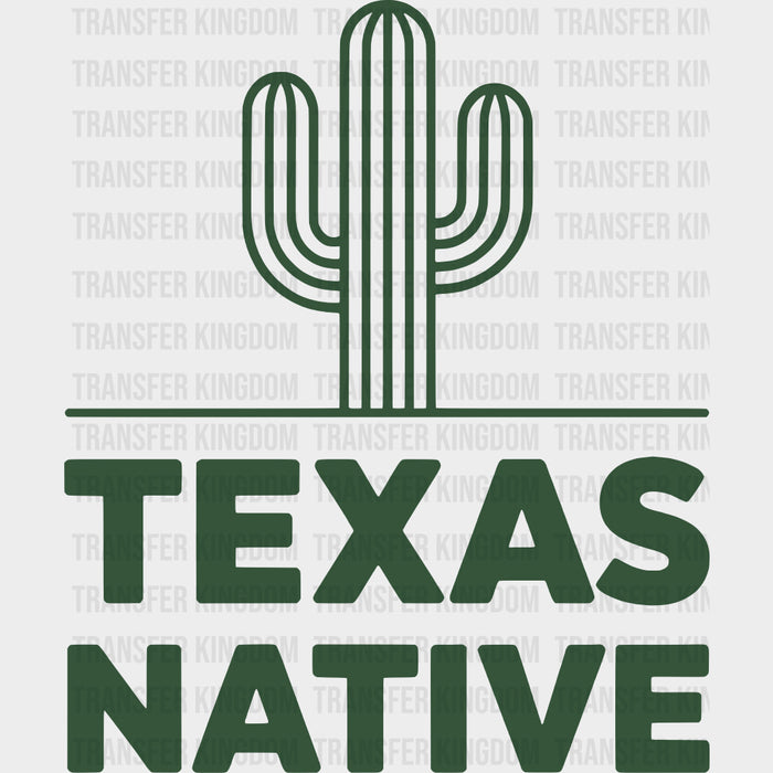 Texas Native Cactus Design - States & Cities DTF Transfer