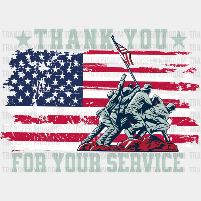 Thank You For Your Service- Memorial Day DTF Transfer