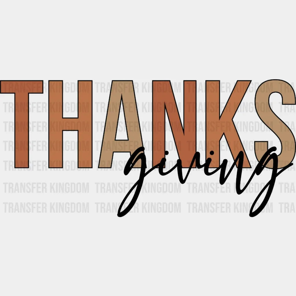 Thanksgiving Design - Dtf Heat Transfer