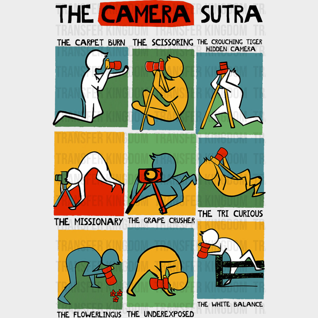 The Camera Sutra - Photography DTF Transfers transfer-kingdom Dark Color Design (See Imaging)