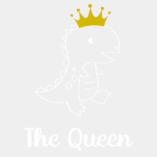 The Queen Dinosaur - Matching Couple Design Dtf Heat Transfer