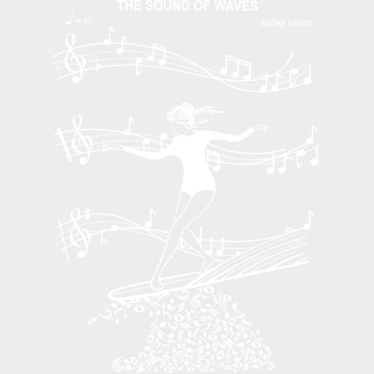 The Sound Of Waves - Surfing DTF Transfers transfer-kingdom Light Color Design (See Imaging)