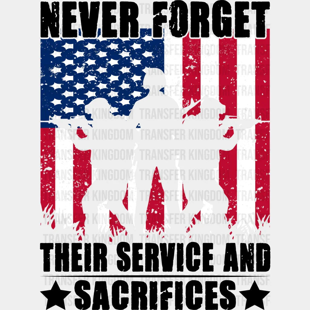 Their Service And Sacrifice- Memorial Day DTF Transfer - Transfer Kingdom