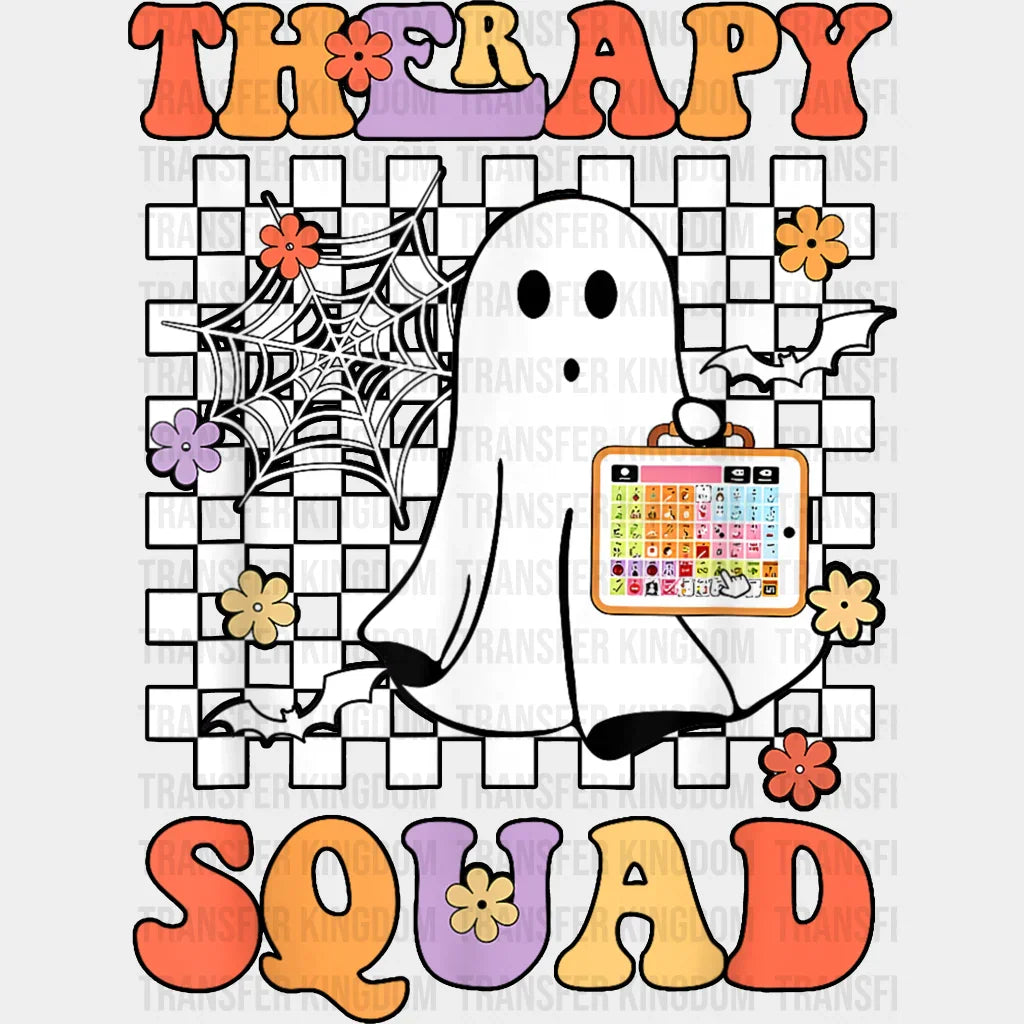 Therapy Squad Halloween Design - Therapist Dtf Heat Transfer Unisex S & M (10’’) / Dark Color