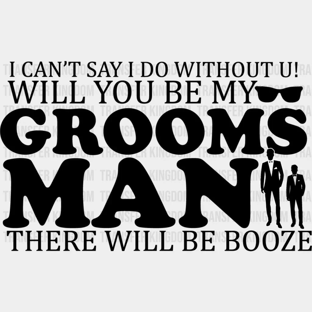There Will Be Booze - Bachelor Iron On Dtf Transfer Unisex S & M (10’’) / Dark Color Design See