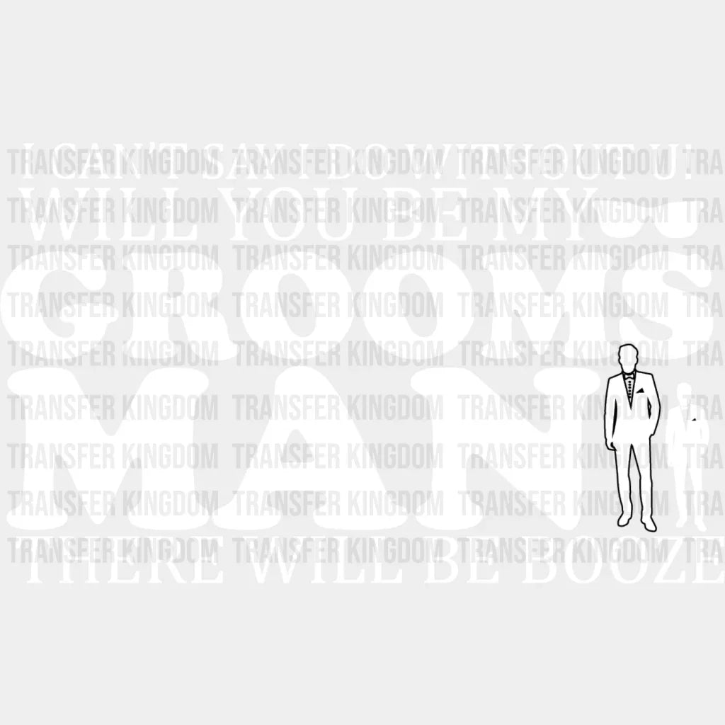 There Will Be Booze - Bachelor Iron On Dtf Transfer Unisex S & M (10’’) / Light Color Design