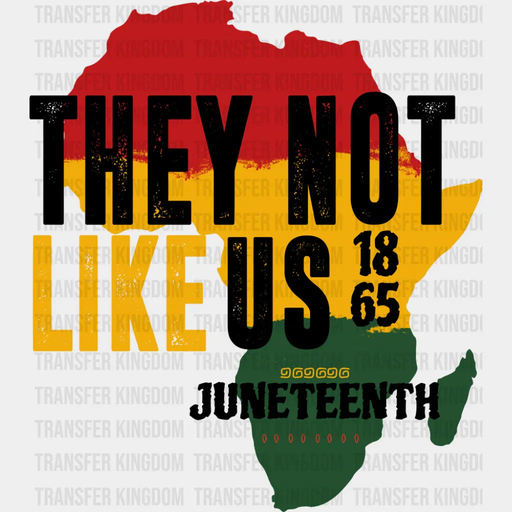 They Not Like Us Africa - Juneteenth DTF Transfer Adult Unisex - S & M (10’’) / Dark Color Design (See Imaging)