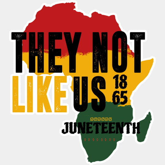 They Not Like Us Africa - Juneteenth DTF Transfer Adult Unisex - S & M (10’’) / Light Color Design (See Imaging)