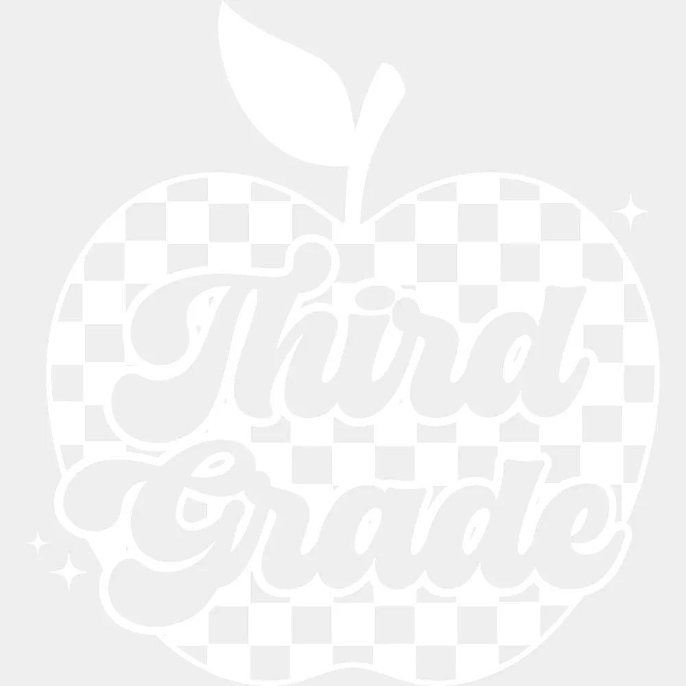 Third Grade B&W - Back To School DTF Transfer Adult Unisex - S & M (10’’) / Light Color Design (See Imaging)