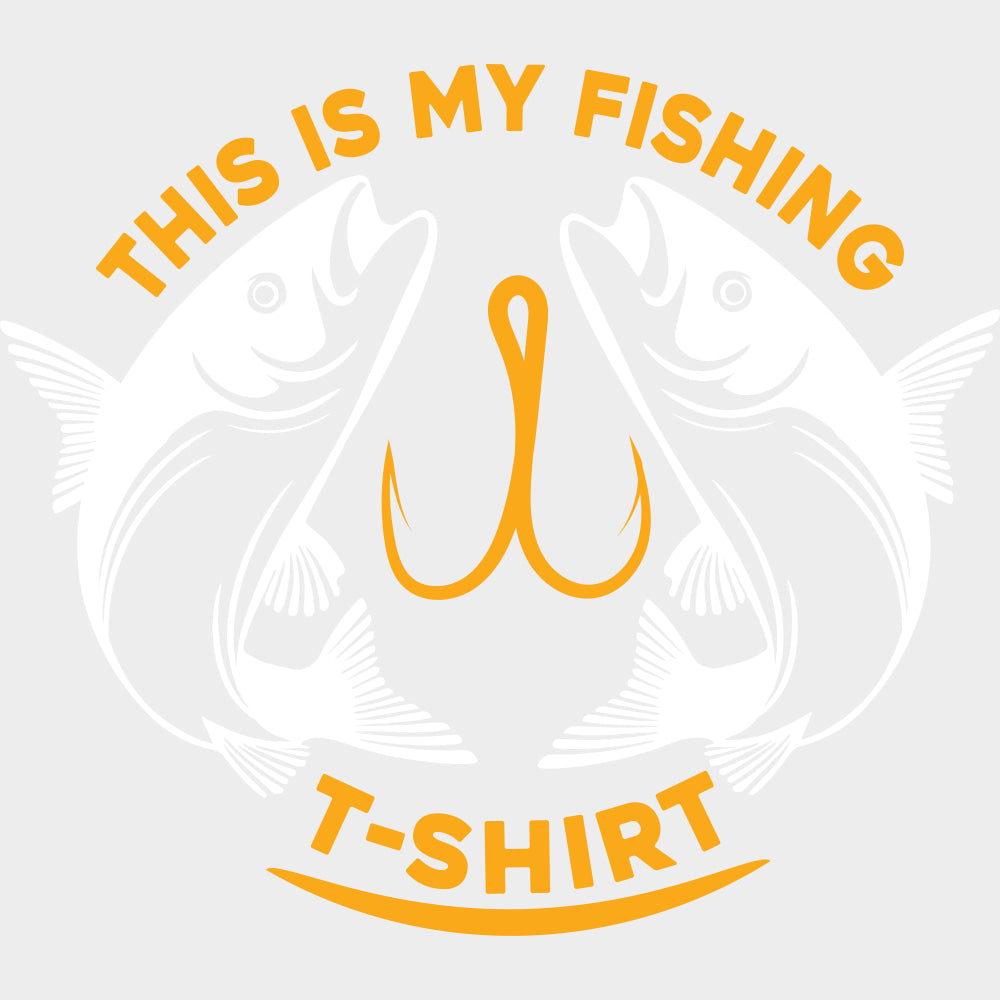 This Is My Fishing T-Shirt - Fishing DTF Transfers Adult Unisex - S & M (10’’) / Light Color Design (See Imaging)