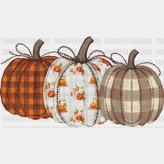 Three Pumpkins Halloween DTF Transfer