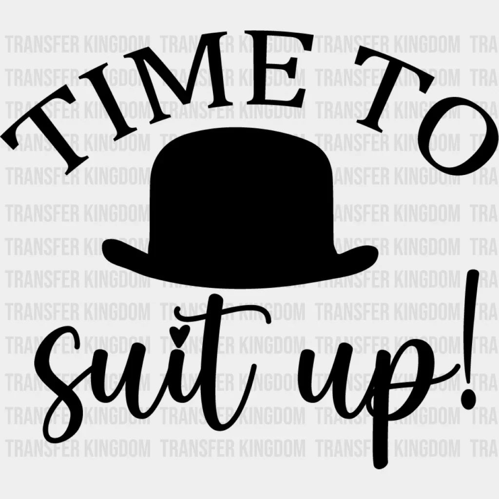 Time To Suit Up Hat Design - Bachelor Iron On Dtf Transfer Unisex S & M (10’’) / Dark Color See