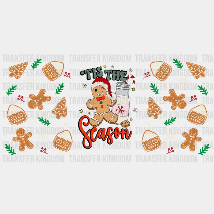 Tis The Season Cookie Design - Christmas Cup Wrap UV Sticker Permanent UV DTF Decal