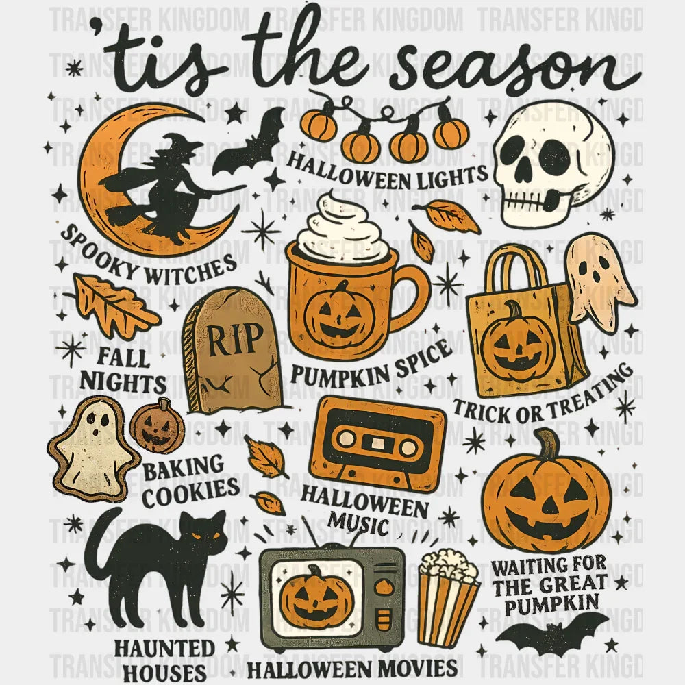Tis The Season - Halloween DTF Transfer Adult Unisex - S & M (10’’) / Dark Color Design (See Imaging)