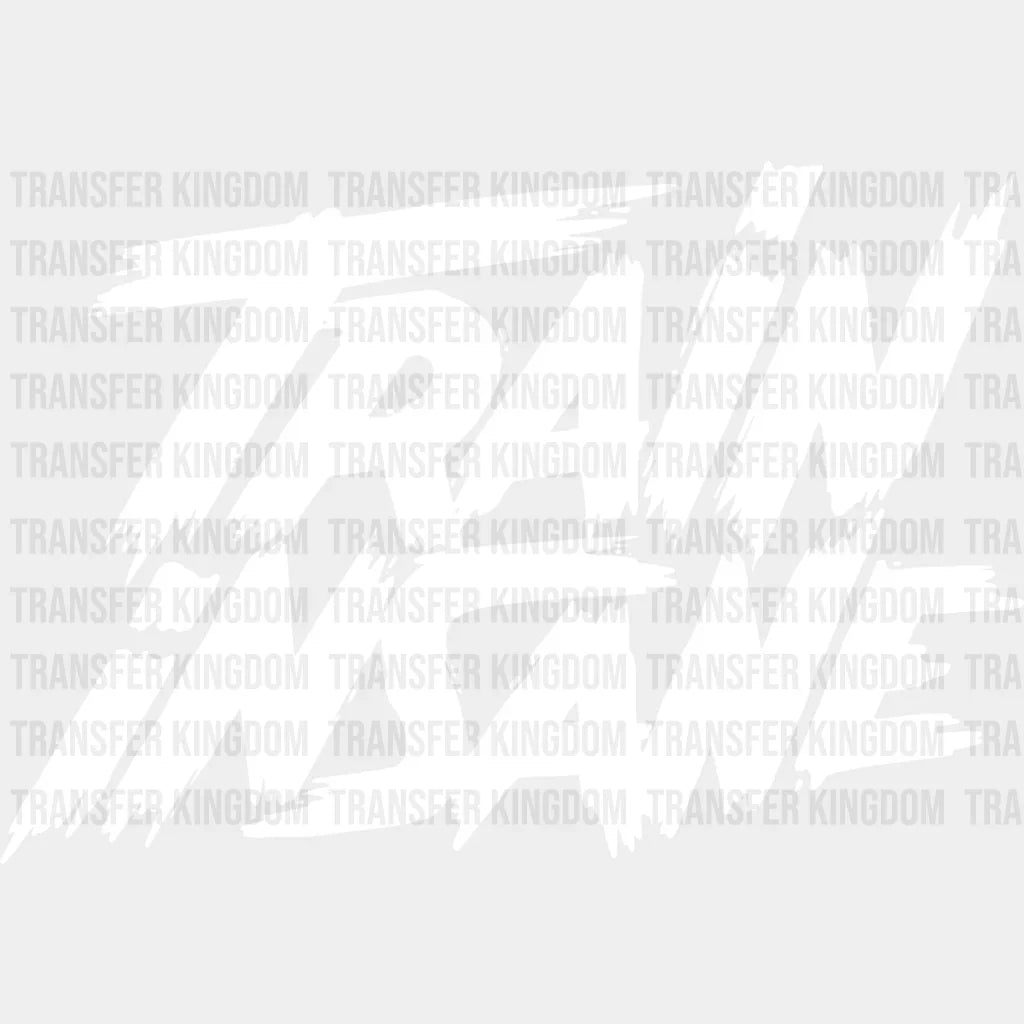 Train Insane - Gym Dtf Heat Transfer Unisex S & M (10’’) / Light Color Design (See Imaging)