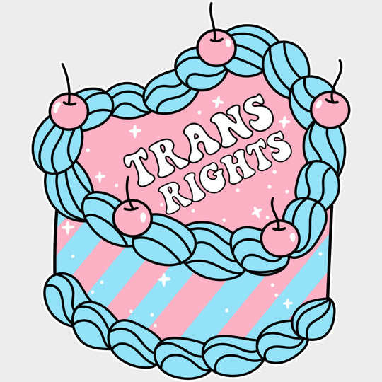 Trans Rights Cake - Transgender DTF Transfers transfer-kingdom Light Color Design (See Imaging)
