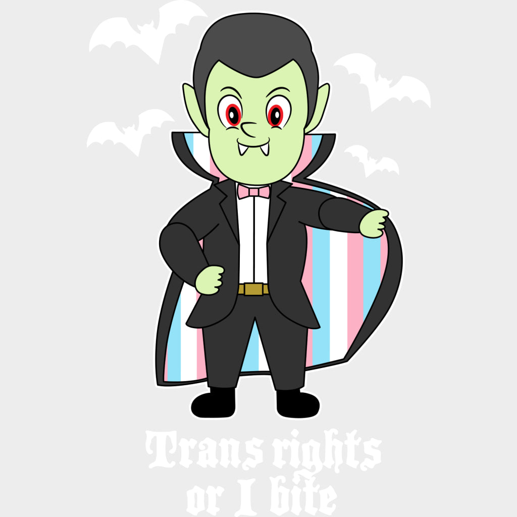 Trans Rights Or I Bite - Transgender DTF Transfers transfer-kingdom Light Color Design (See Imaging)
