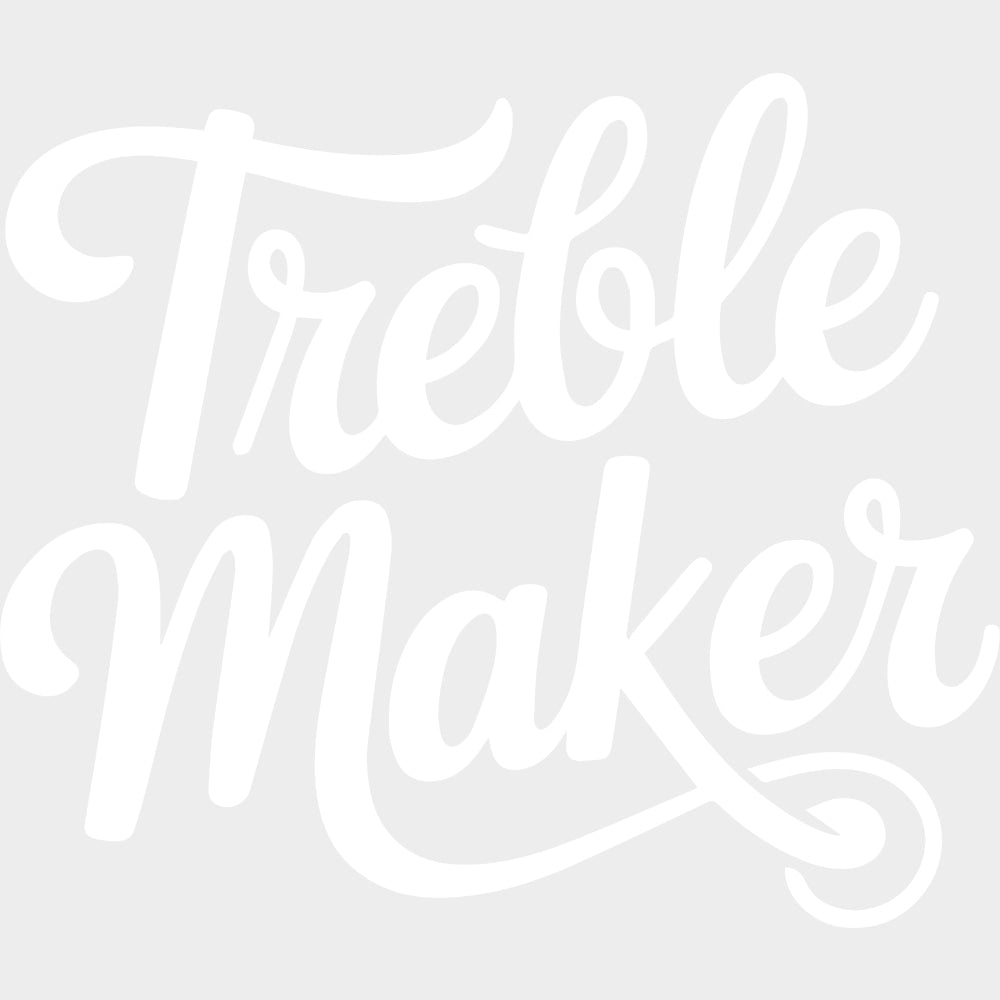 Treble Maker - Music DTF Transfers - Adult Unisex - S & M (10’’) / Light Color Design (See Imaging)