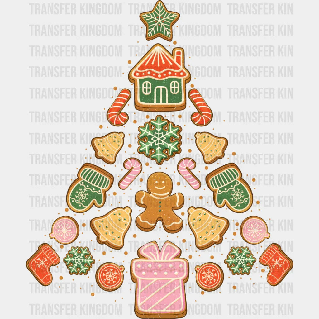 Tree Outline Design - Christmas Dtf Transfer