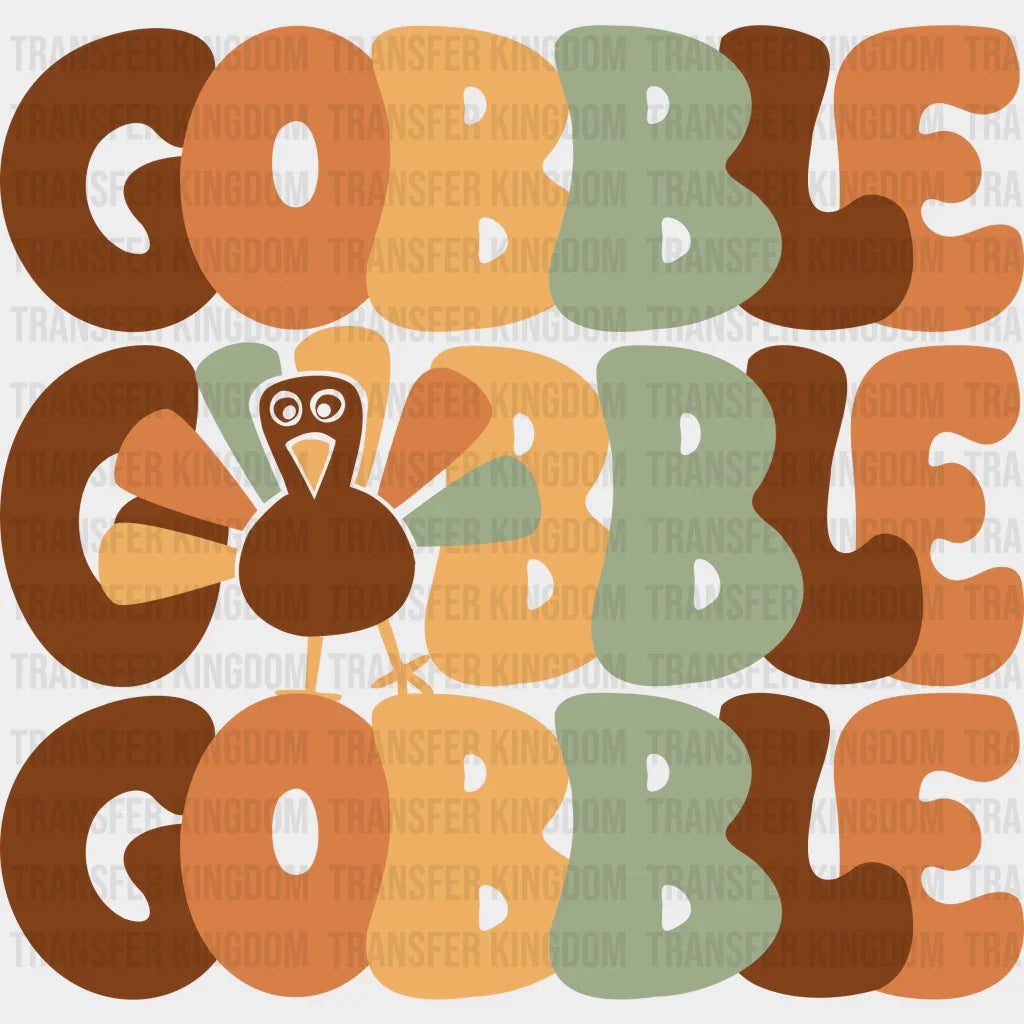 Turkey Gobble - Thanksgiving Dtf Heat Transfer
