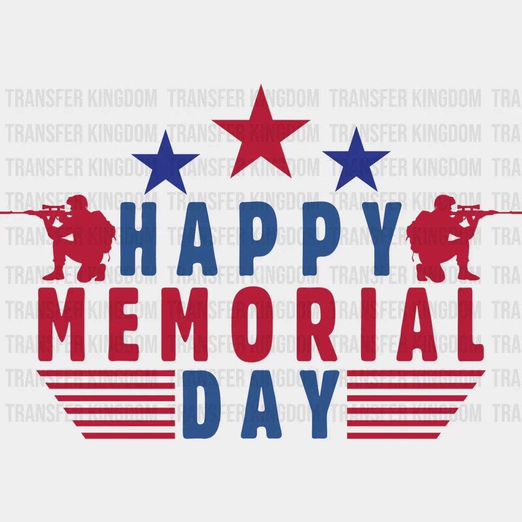 U.S.A Happy Memorial Day- Memorial Day DTF Transfer - Transfer Kingdom