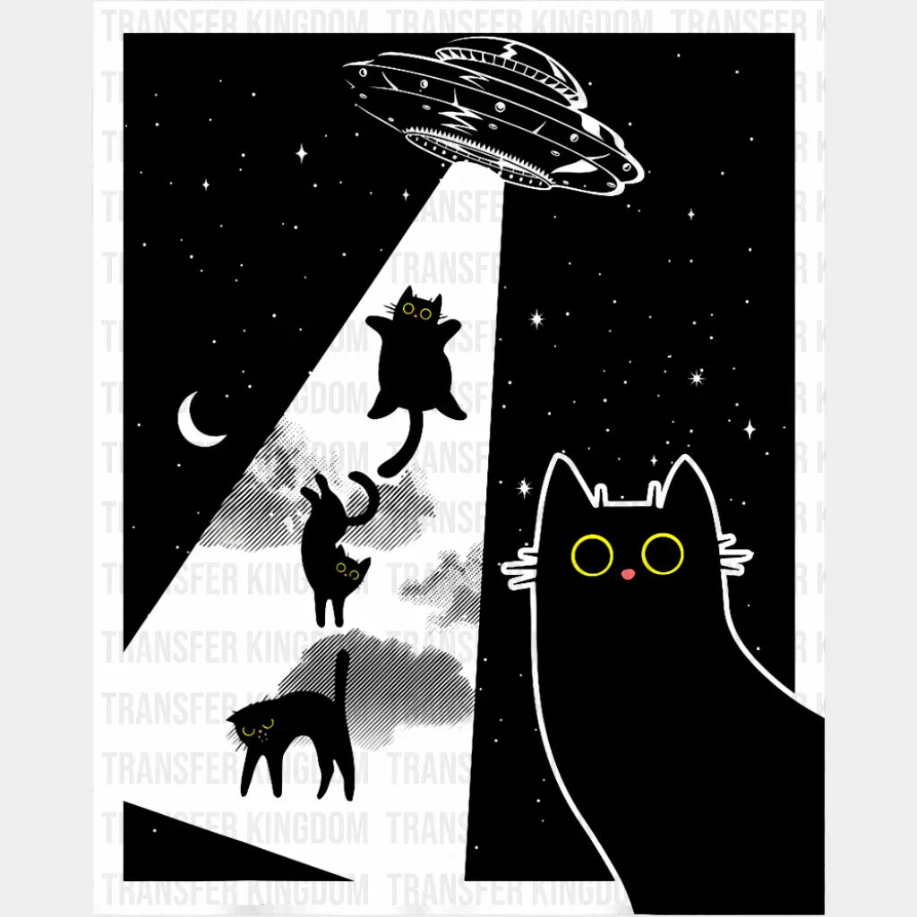 UFO Abducted Cats - Cats DTF Transfer