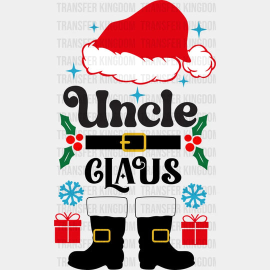 Uncle Claus - Christmas Dtf Transfer Unisex S & M (10’’) / Dark Color Design See Imaging