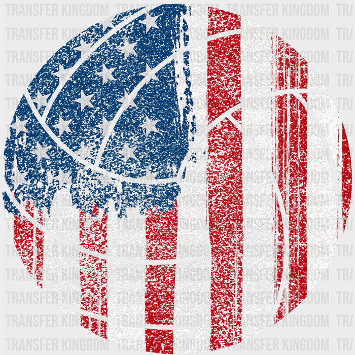 Us Flag Volleyball - Volleyball DTF Transfers