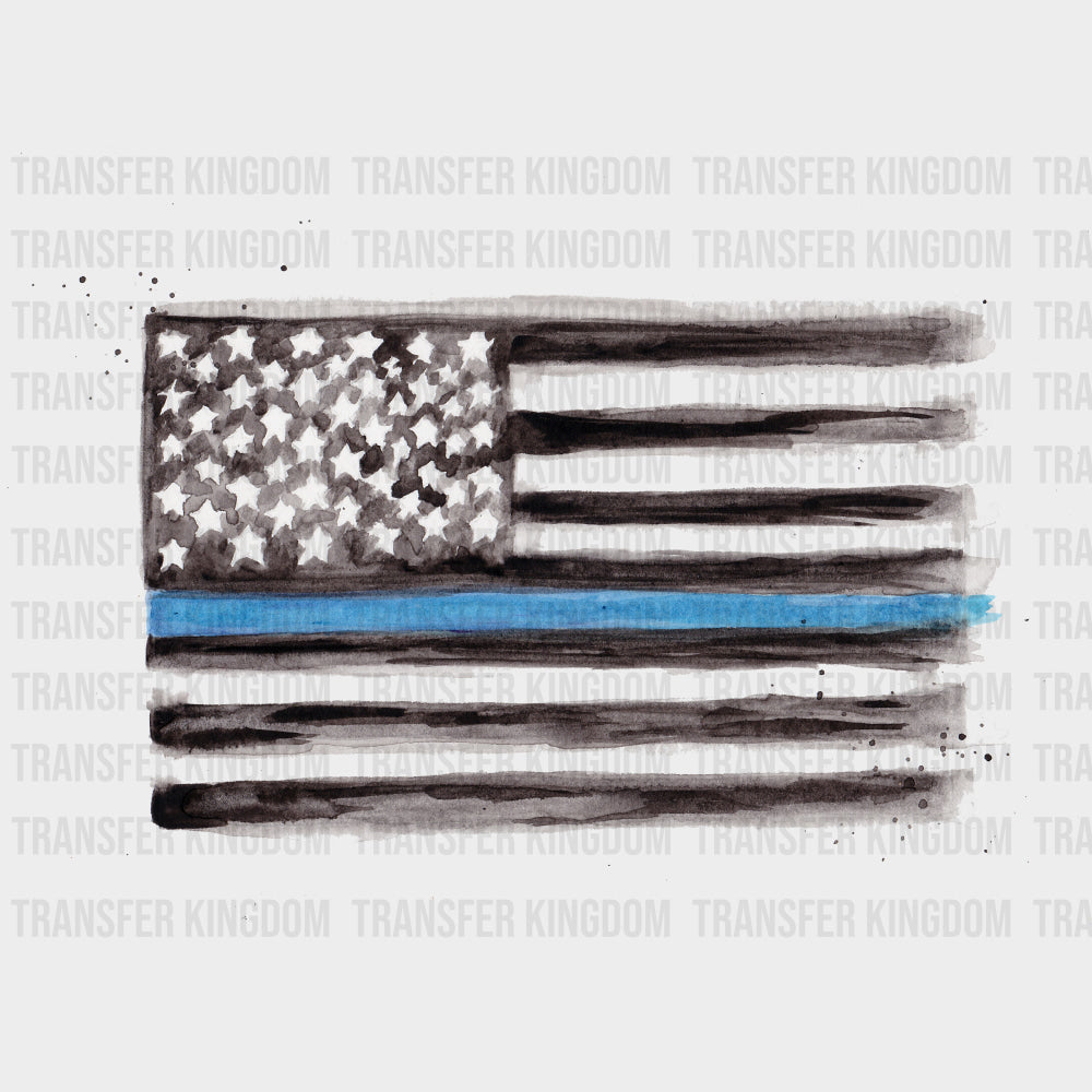 US Flag Watercolor - Police DTF Transfers