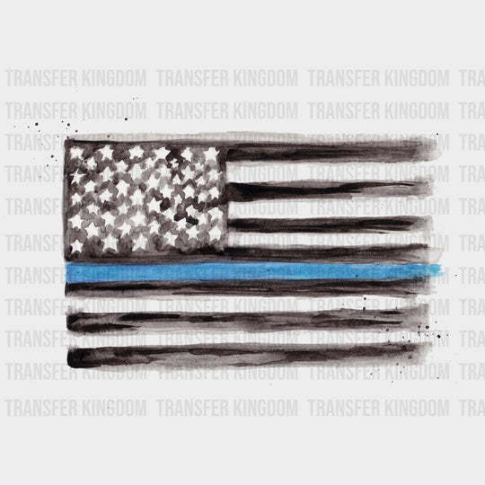 US Flag Watercolor - Police DTF Transfers