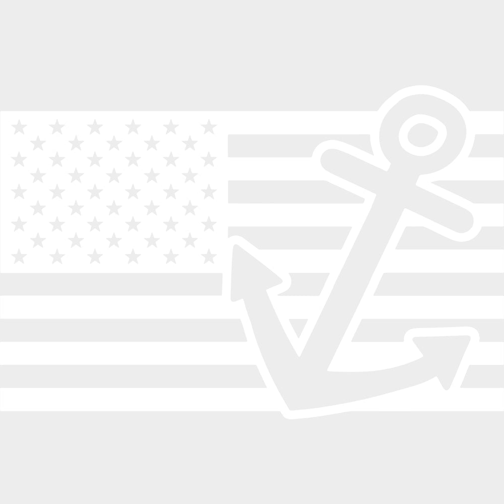 USA Flag & Anchor - Boating DTF Transfers transfer-kingdom Light Color Design (See Imaging)