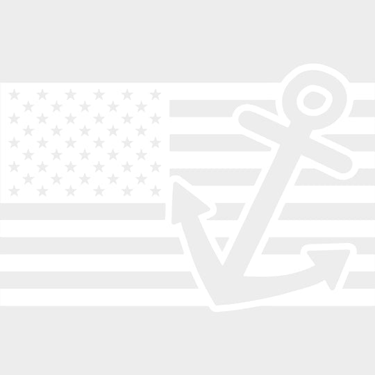 USA Flag & Anchor - Boating DTF Transfers transfer-kingdom Light Color Design (See Imaging)