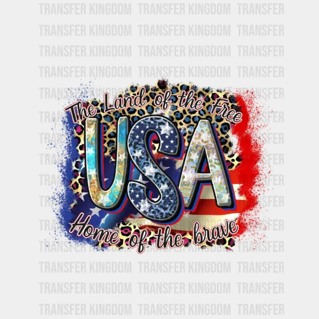 Usa Home Of The Brave Dtf Transfer