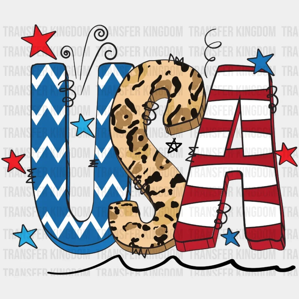 Usa Letters Dtf Transfer