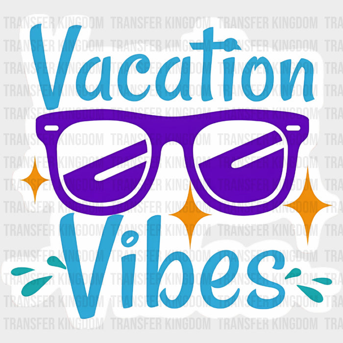 Vacation Vibes Purple Sunglasses - Family Trip DTF Transfers