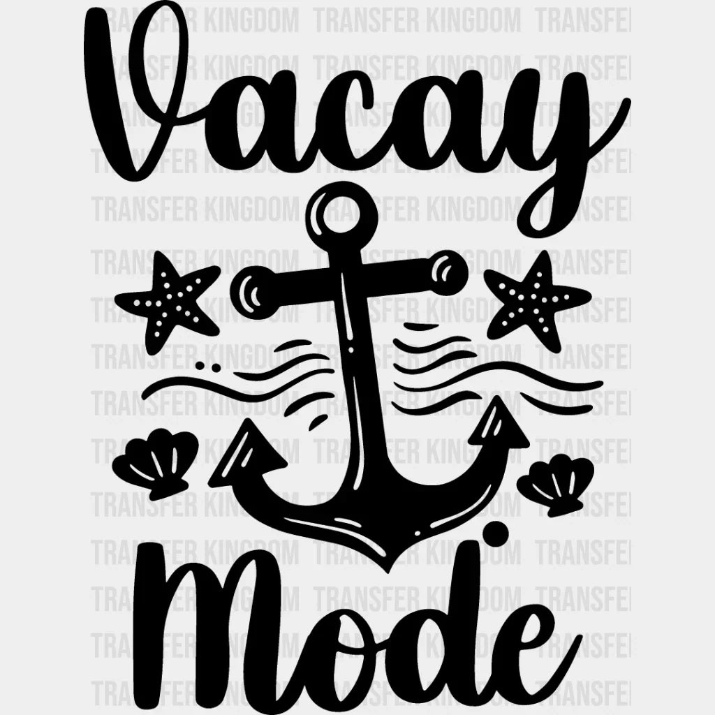 Vacay Mode - Family Cruise Dtf Heat Transfer Unisex S & M (10’’) / Dark Color Design See Imaging