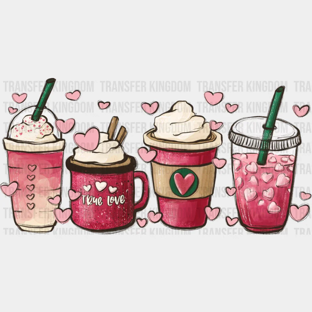 Valentine Drinks - Valentine’s Day DTF Transfer
