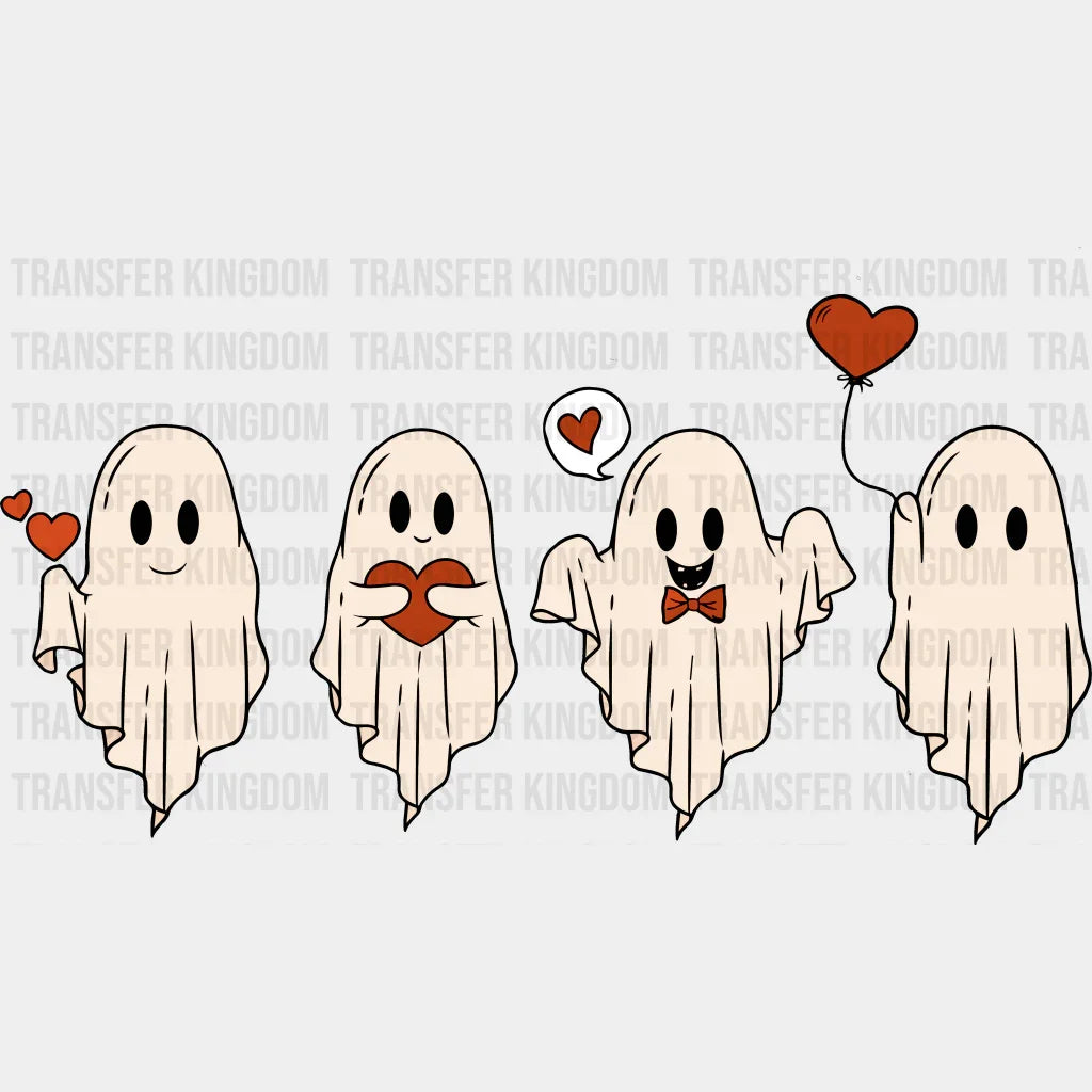 Valentine Ghosts Valentines Day Design - Dtf Heat Transfer