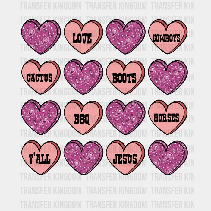 VALENTINE HEARTS - DTF heat transfer