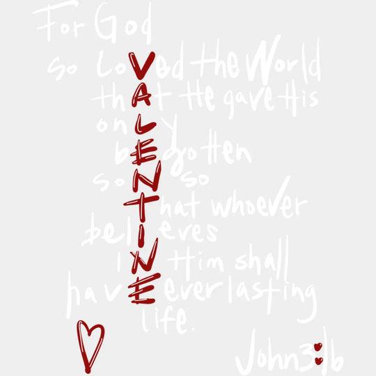 Valentine Mesostic Poem Design - Valentine’s Day Dtf Transfer Unisex S & M (10’’) / Light