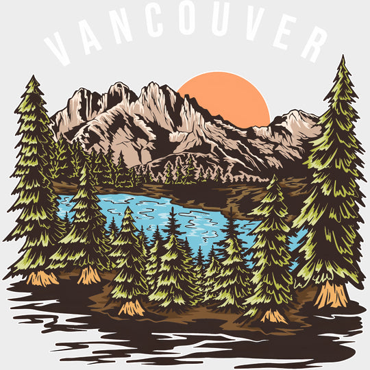 Vancouver - Hiking DTF Transfers Adult Unisex - S & M (10’’) / Light Color Design (See Imaging)