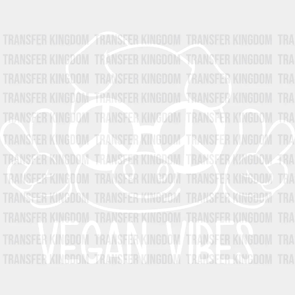 Vegan Vibes - Design Dtf Heat Transfer Unisex S & M ( 10 ) / Light Color See Imaging