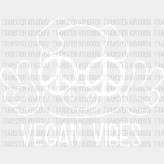 Vegan Vibes - Design Dtf Heat Transfer Unisex S & M ( 10 ) / Light Color See Imaging