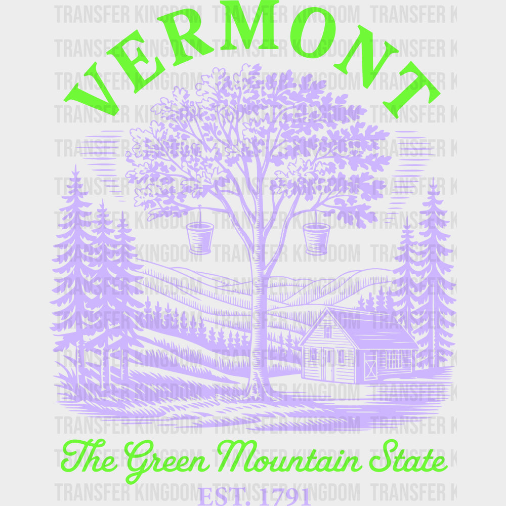 Vermont The Green Mountain State - States & Cities DTF Transfer