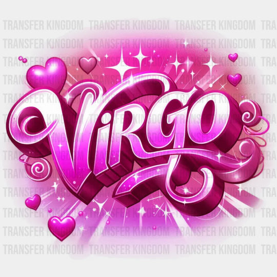 Virgo Blue And Pink - Zodiacs & Horoscopes Dtf Transfer Unisex S M (10’’) / Color Design See Imaging