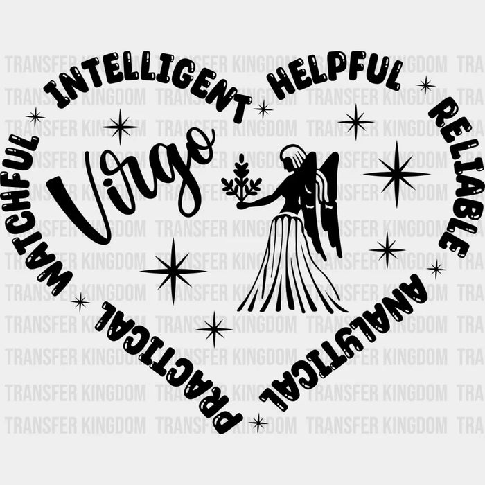 Virgo Heart Design - Zodiac & Horoscopes DTF heat transfer