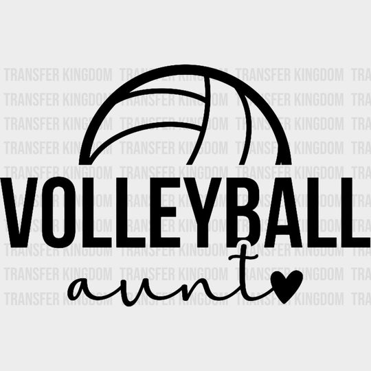 Volleyball Aunt - Volleyball DTF Transfers transfer-kingdom Dark Color Design (See Imaging)